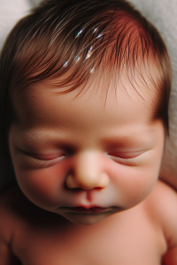 fontanella anteriore di un neonato