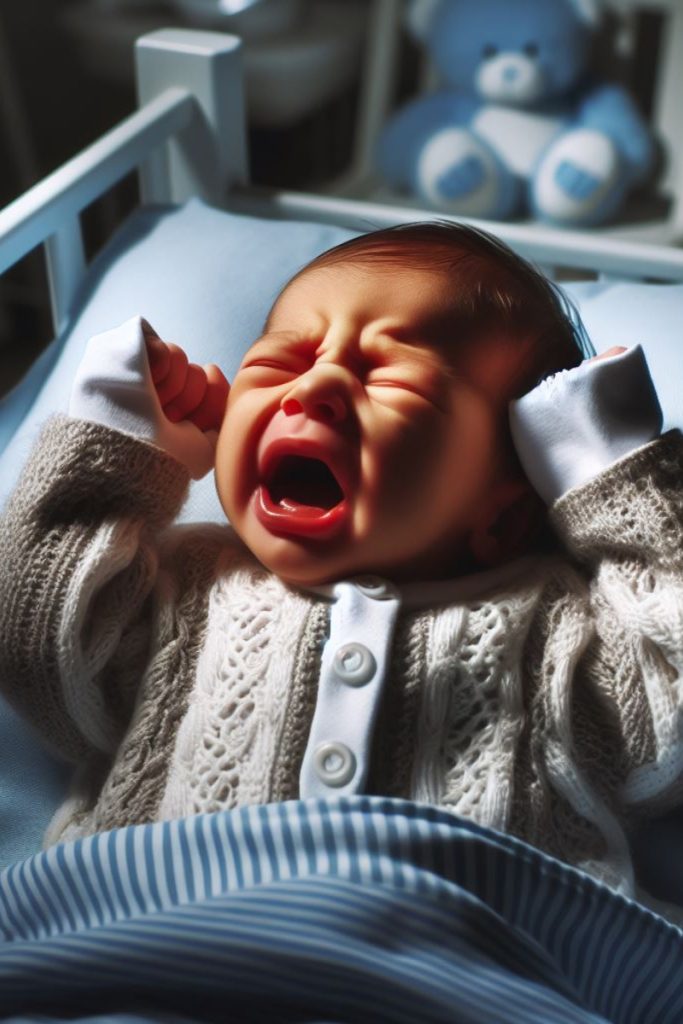 Neonato non dorme e strilla nella culla